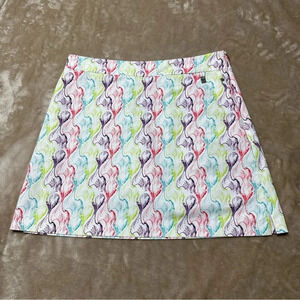 Cutter & Buck Julia Swirl Printed CB Drytec Skort Golf Skirt size 10